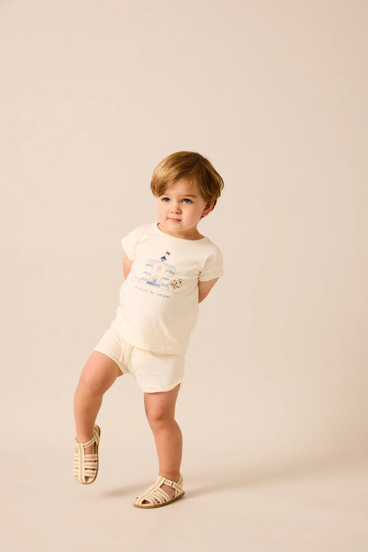 Lil Legs House Marled Set Boy-Cream