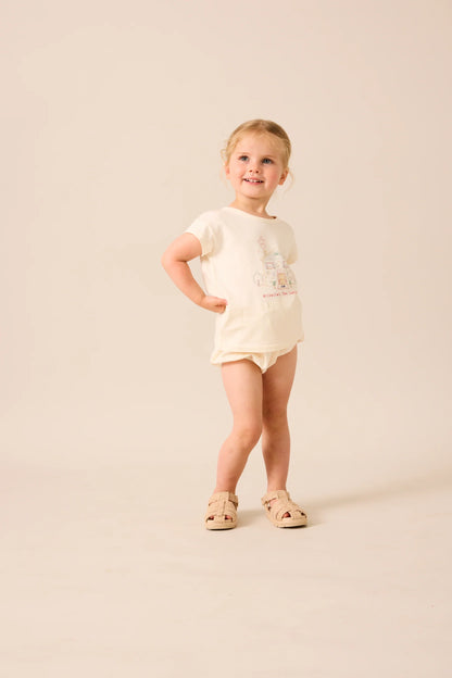 Lil Legs House Marled Set Girl-Cream