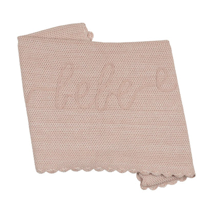 Peluche Scalloped Mélange Bebe Blanket - Rose