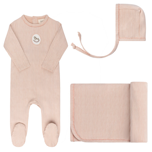 Pink Cotton French Terry Rocking Horse Take Me Home Set