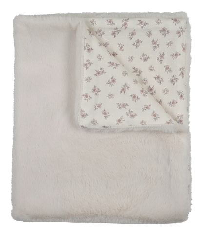 Peluche Blossom Fur Blanket - Rose