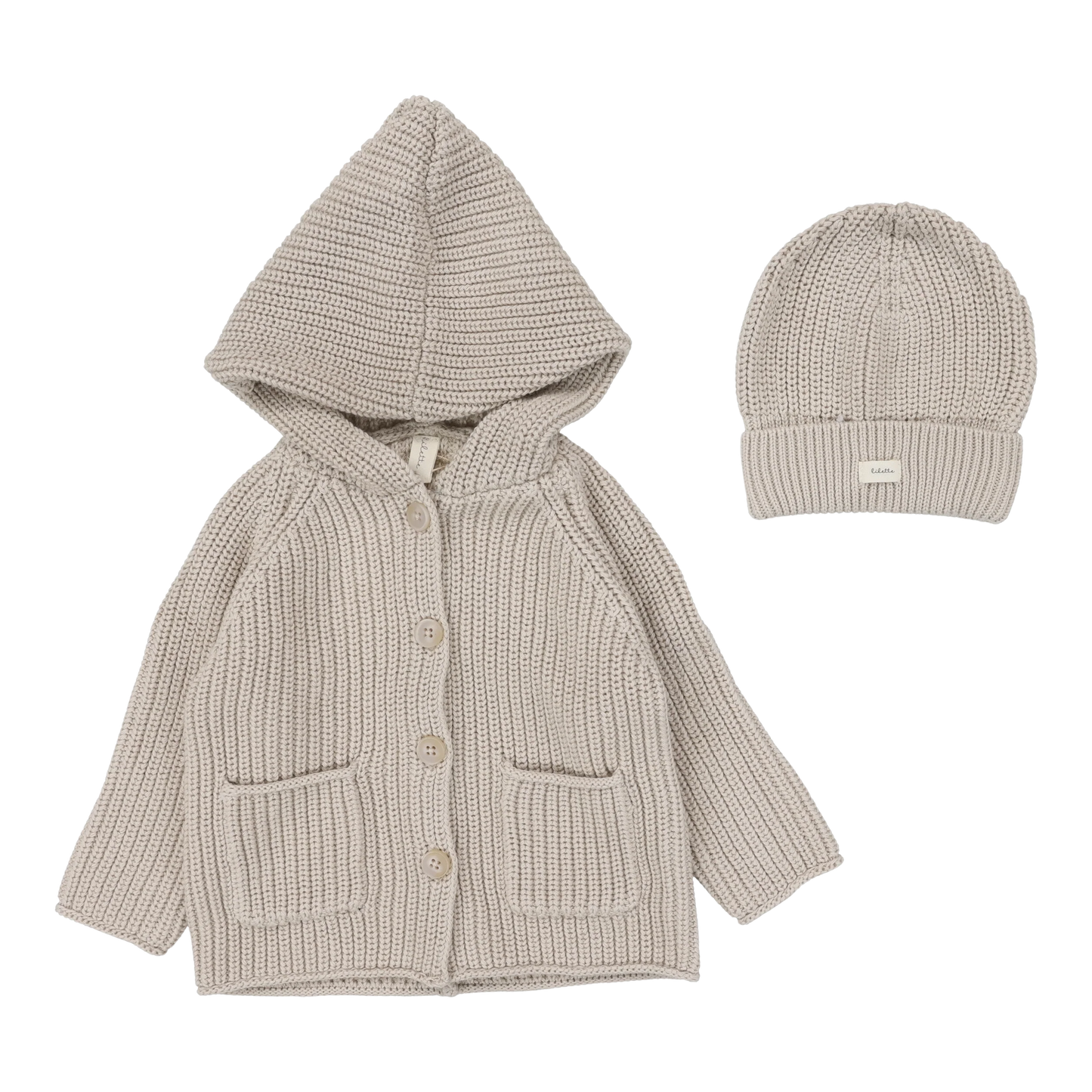 Lilette Chunky Cardigan Set-Classic-Natural/Taupe