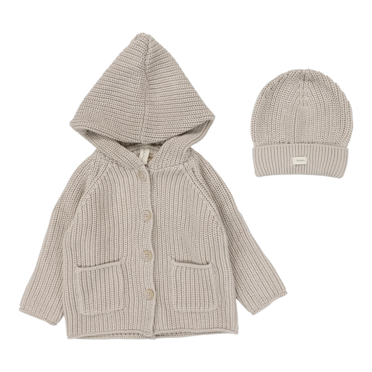 Lilette Chunky Cardigan Set-Classic-Natural/Taupe