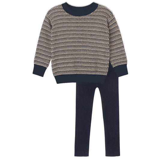 Blue/Ivory Thin Stripe Toddler Set