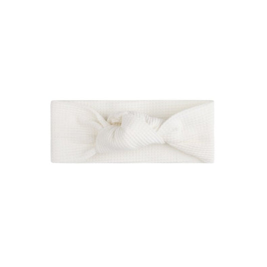 Ely's and Co Ribbed Embroidered Collar Collection Ivory Knot Headband